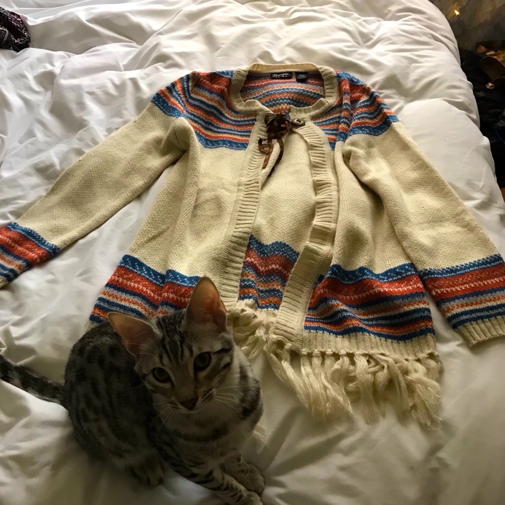 A cardigan